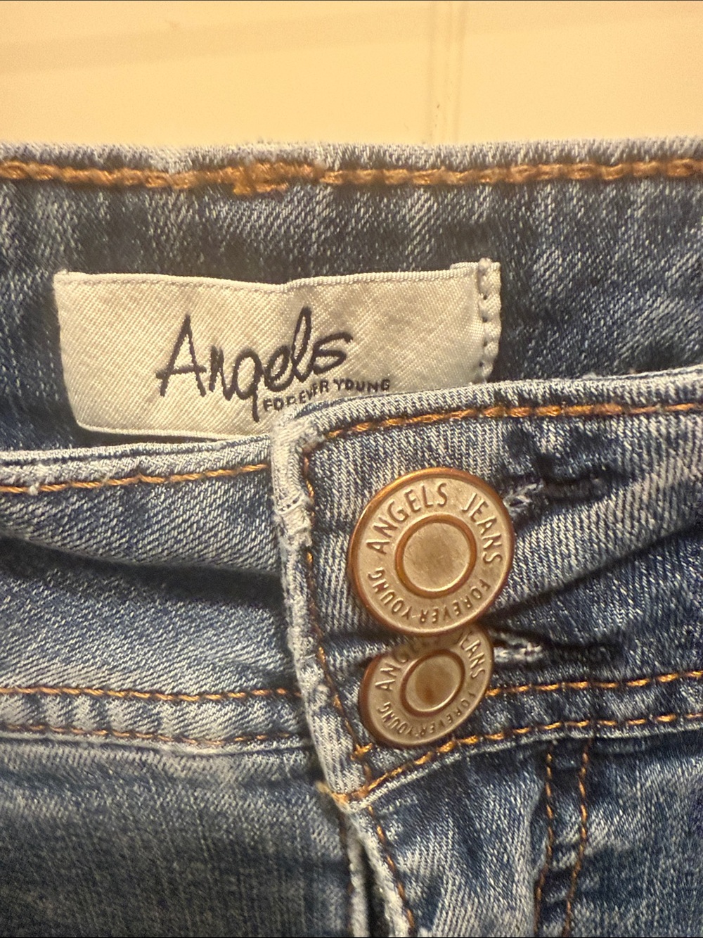 Angels Women’s Light Blue Stretch Bootcut Jeans size 10 7:23 - Picture 2 of 5